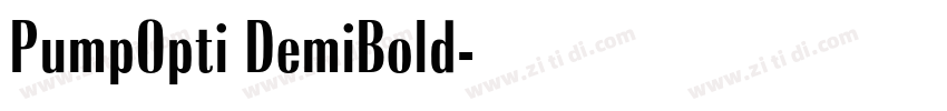 PumpOpti DemiBold字体转换
